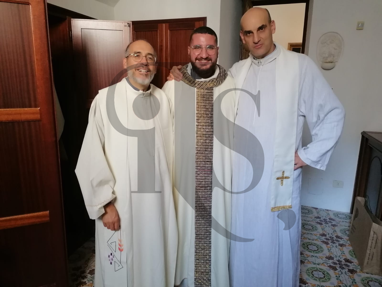 Don Gabriele Vaglio con don Mauro e don Paolo