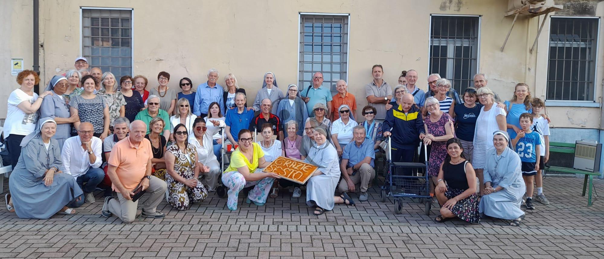 Il saluto della Sacra Famiglia a don Sesto
