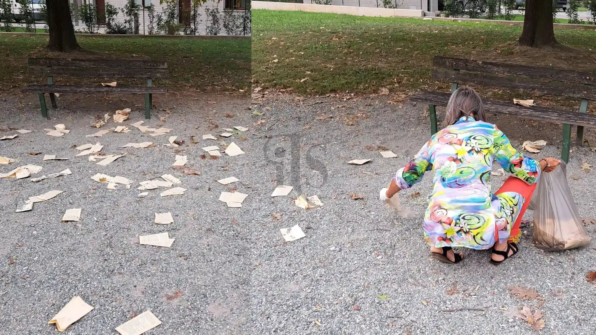 La nostra lettrice ha ripulito l'area